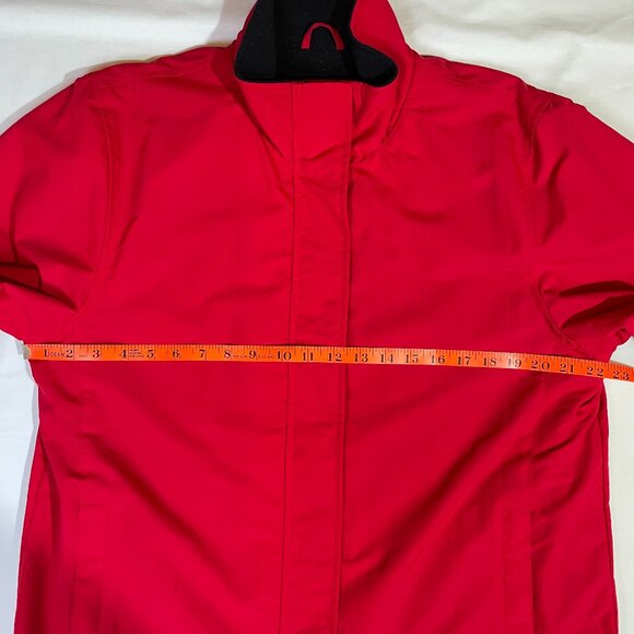 Lands' End Jacket Red Black Fleece Lined Waterproof Windproof Size M - Picture 11 of 16